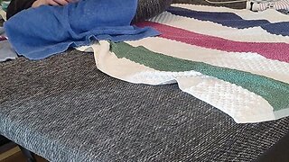 Skateboarding teen in dirty socks fucks own hole and cums with massive load