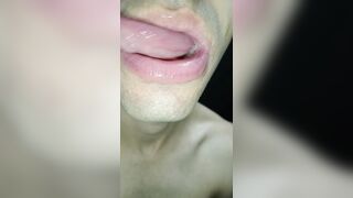 Horny long tongue slut JOI Please cum in my mouth