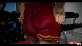 Futa3DX Futa Babe Gets DP'D Hard At The Gym
