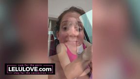 Busty beauty experiments with facial masks in a storm, more backstage - Lelu Love