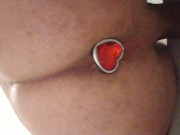 Slut squirts water from her butthole