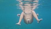 After SunSet TOTALY NAKED swim # Gaping pussy underwater