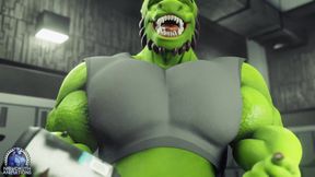 Reached His Peak, Syrl Dragon Hyper Macro Muscle Growth Animation