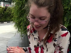 Hitch hiking teen outdoor public fuck in this hd video