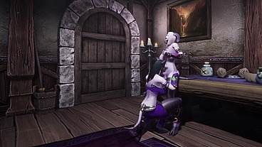 Draenei Futa Dickgirl Gets a Blowjob by a Dickgirl - Warcraft Porn Parody