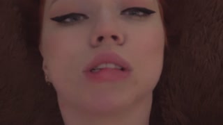 Red-haired Russian loves big cocks! Loud moans from a big orgasm