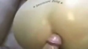 Awesome POV sex tape with me fucking my tattooed lover's butt