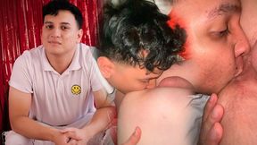 Colombian Sucks Her Boyfriend's Ass at Her Parents' House, Be Careful They Don't Get Caught