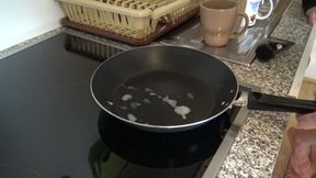 Sperm fried egg handjob!