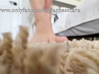 Giantess finds a shrunken pair foot tease and buttcrush POV