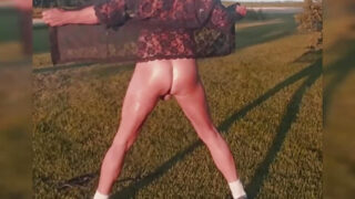 Voyeur, dress – filem awam perempuan jalang gay amatur Amerika yang berpakaian silang dalam bercinta di punggung