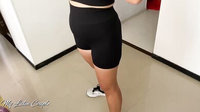 Big Ass Married Latina Destroys Trainer Cock Doggy Cum In Ass