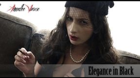 Elegance in Black (SD, mobile version) - Dark, Elegant & Classy Smoking Fetish Clip!