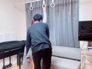 吊り革が届いたから彼女と電車ごっこしてお尻を触りまくったら楽しすぎて大興奮-素人カップル/日本人/イメージプレイ/個人撮影