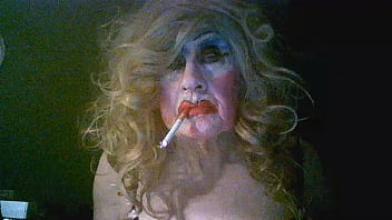 Old smoking spunk bucket whore sissy Sarah Millward posing for potential clients, though she&#039_ll fuck for free!
