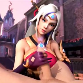 Lian - Paladins Handjob