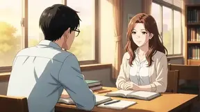 Beautiful college girl gets seduced during study session
