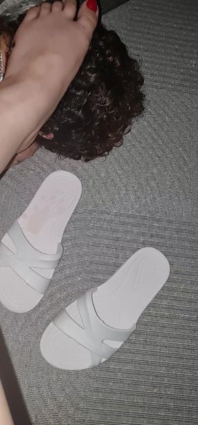 My Cuckold Slave Cum on My Slipper