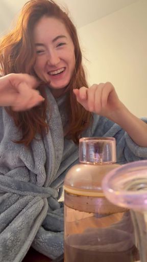 Adorable titty girl shows off her cute boobs