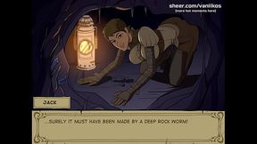 Witch Hunter Trainer | Short haired teen with big tits and a perfect big ass jerks off dwarf'_s cock and tastes his cum | My sexiest gameplay moments | Part #10