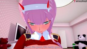 zero two having hard sex - red - darling in the franxx - full & pov on sheer & ptrn: fantasyking3