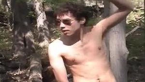 DirtyBoyVideo - Too cute straight wanking outdoors