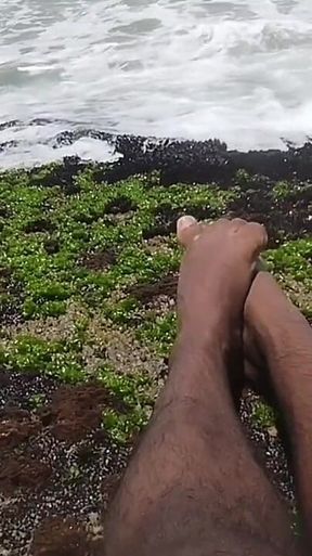 My Beautiful Feet After a Day of Work Taking Vitamin D on the Beach