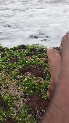 My Beautiful Feet After a Day of Work Taking Vitamin D on the Beach