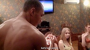 Threesome orgy at student 18+ sex party