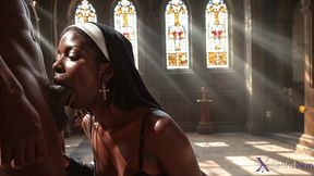 sinful nun gets blessed by huge cock [ai]