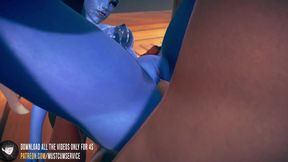 [OVERWATCH] Widowmaker gangbanged in the sauna 3D hentai