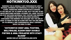 Stacy Bloom, filthy, puffed-out, double-fisted, anus-crushed, prolapse-porn, gut-shoving