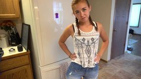 Naughty Stepdaughter Bribes Stepdad for Sex Lesson