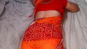 I Fucked Zaara Bhabhi in Red indian Saree and Cumshot in Mouth