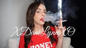 Smoking in Honey Shirt