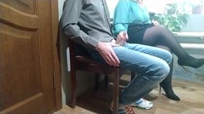 Call me anytime! A stranger jerked me off in the waiting room