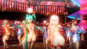 Vocaloid Miku and Luka naked dance - World'_s End Dancehall