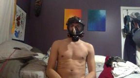 White Twink Guy Wearks Mask