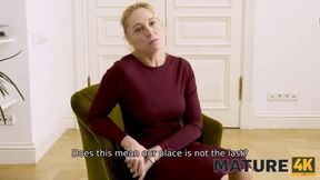 Captivating Interview with a Stylish Mature Woman in Stockings