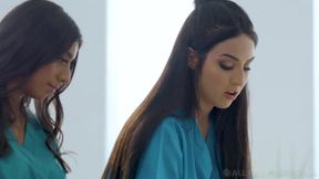 All Girl Massage - Owner Lena Paul Tests Her Product with Two Sexy Employees