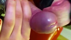 Wife with black mask gives me a blowjob