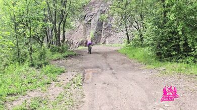 Wife cheats on husband on a bicycle trip. Poland is a beautiful milf, mature