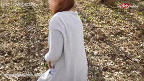 MyDirtyHobby - Big ass curvy teen 18+ gets an outdoor creampie in the woods