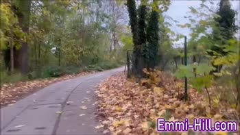 EmmiHill's Outdoor Delight: Petite Teen (18+) Pissing in the Open