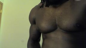 Ebony Bodybuilder Chris Shows Off His Body