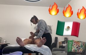 Mexican RMT gives in to Asian monster cock on 1st appointment