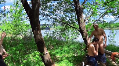 Cruising in the Woods: One Mouth, Two Cocks