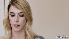 Sexy ts beauty Casey Kisses tight bunghole gets a pounding