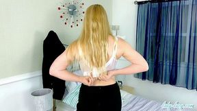 Lucy Gresty In Gresty Hot Blonde Milf In Suit & Retro Bra Really Wants The Job