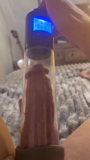 Penis pump has my dick so fucking hard
